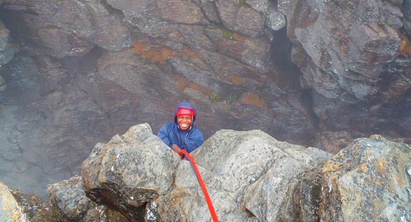 guided outdoor rock climbing